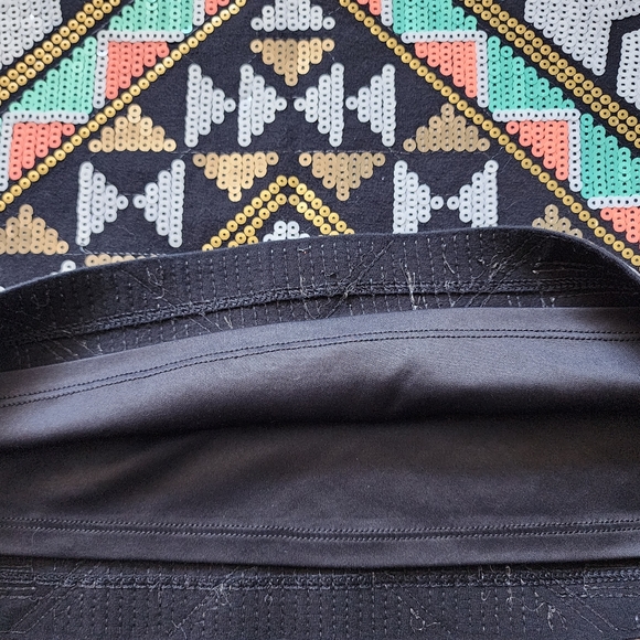 Express Sequin Tribal Mini Skirt - Picture 5 of 7